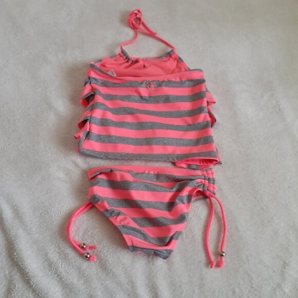 Bundle of 2 Justice Girl's Size 7 Pink Tankini Swimsuits - Picture 6 of 14